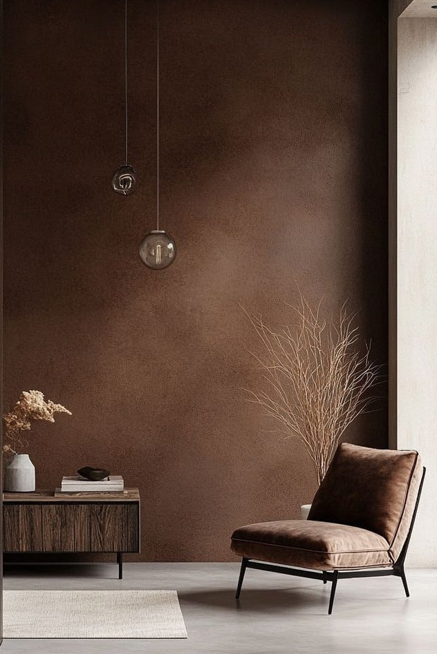 Brown Limewash Finish