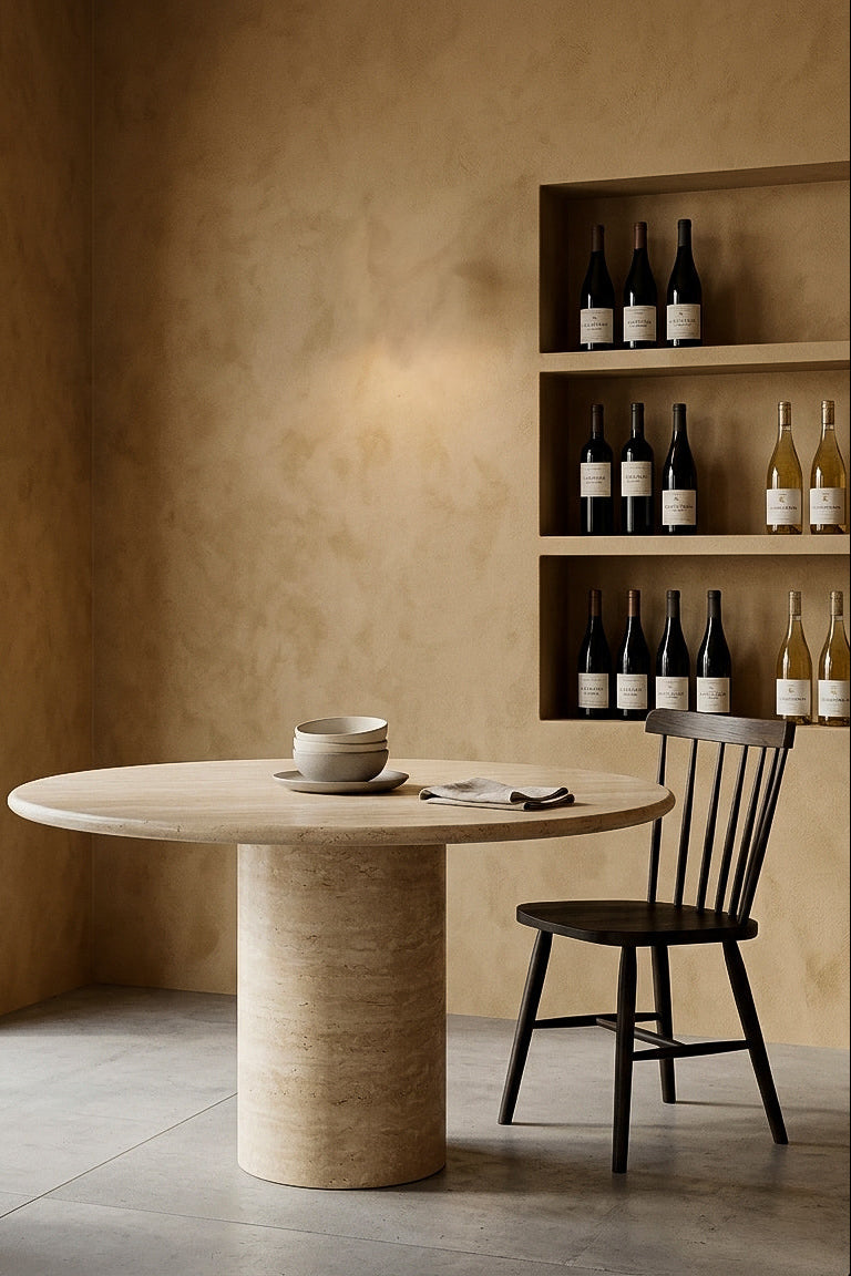 Beige Limewash Chickpea paint by Limewash on a wall with a smooth, matte finish and subtle texture.