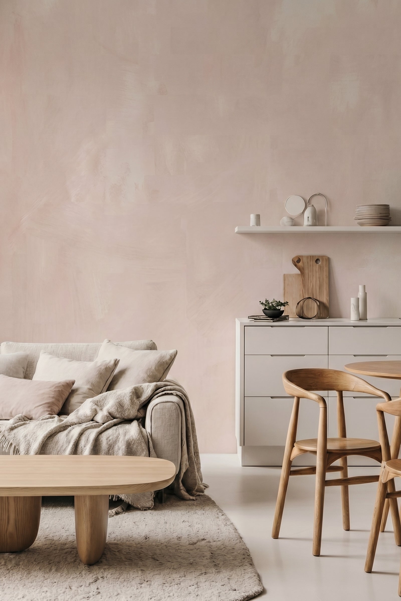 pink limewash paint hint of purple