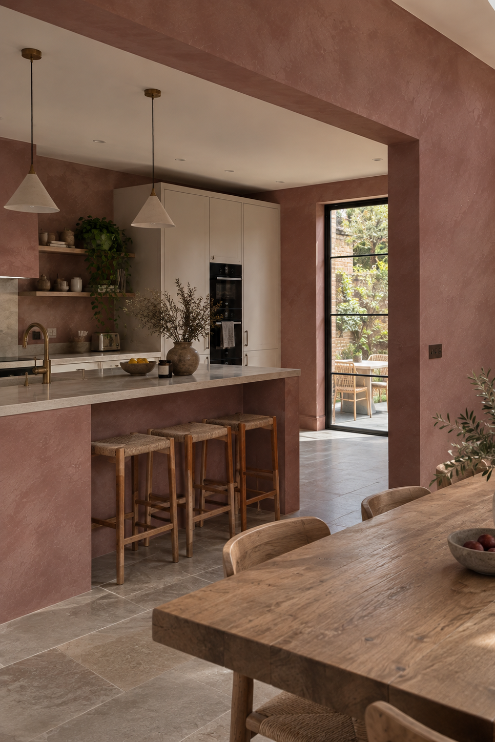 A warm, earthy pink inspired by the sun-washed rock formations of the Arizona desert.