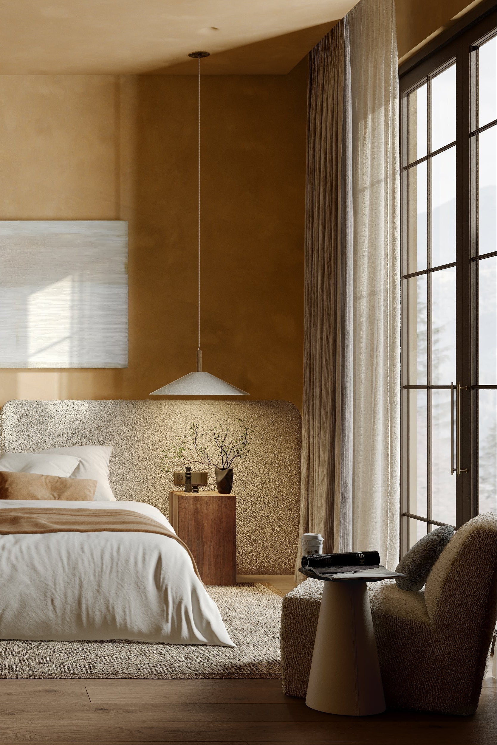 Beige Sahara limewash paint by , neutral limewash product with textured beige finish on wall.