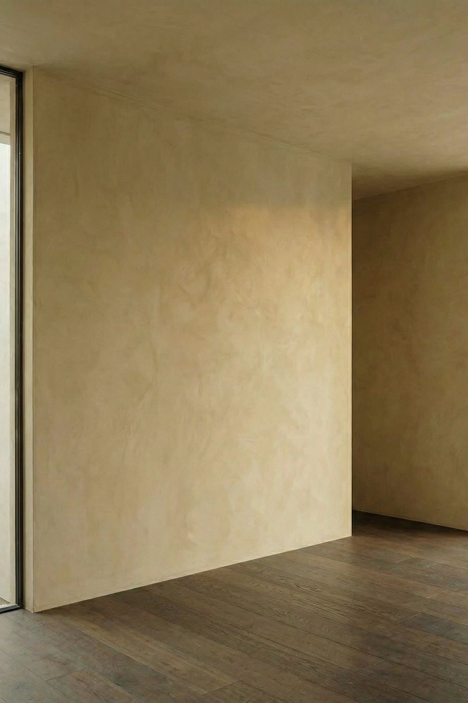 earthy greenish limewash walls 