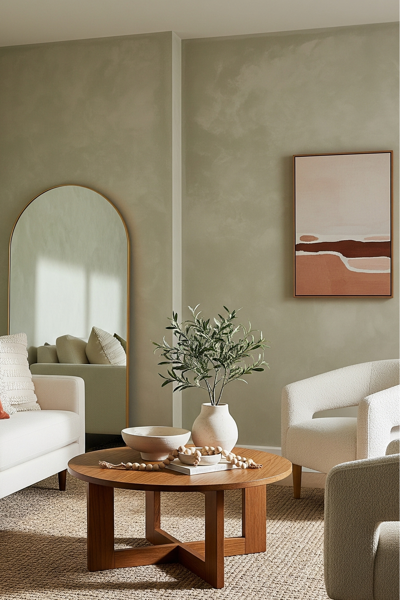 Beige Limewash paint in Chrome finish, showcasing smooth limewash surface with subtle beige tones on a wall.