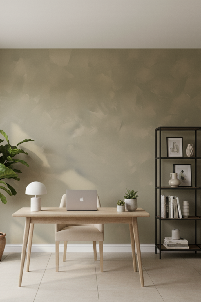 Beige Thames limewash paint by limewash.com, neutral limewash wall coating with natural textured finish from Limewash.com