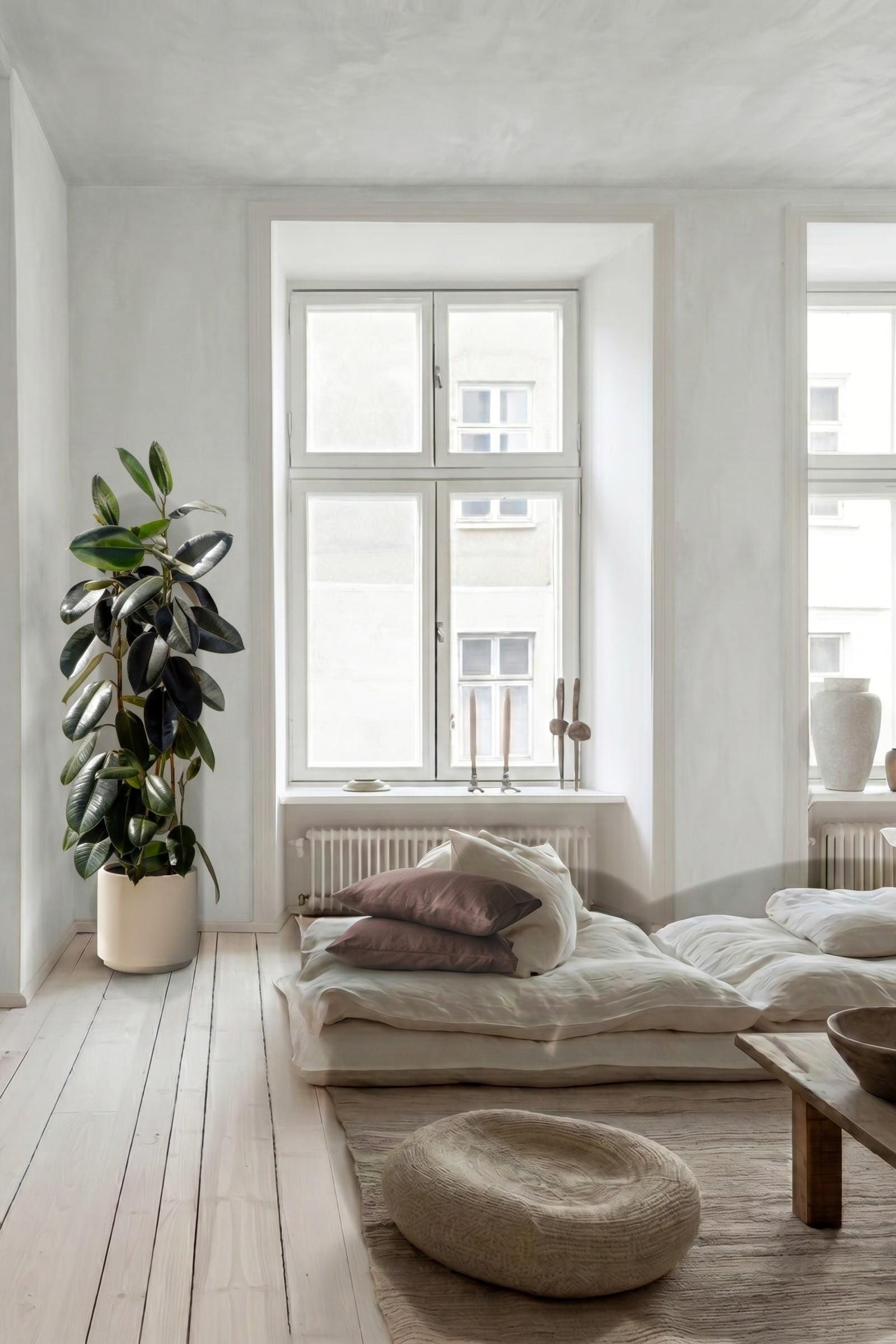 White limewash walls by limewash.com minimal interior style 